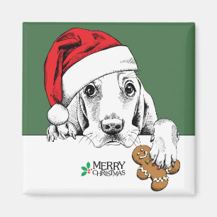 Íman Biscoito do Natal de Basset Hound