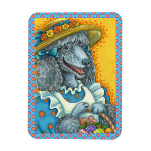 ÍMAN BISCOITOS DE CACHORRO E CESTA LESTE DE OVOS, POÓDU