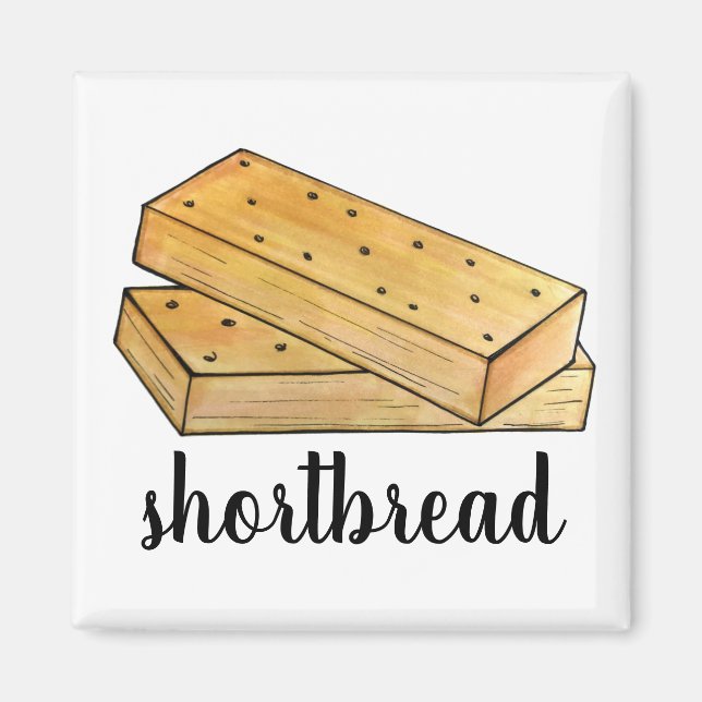 Íman Biscoitos de Chá de Shortbread Escocesa Padaria Br (Frente)