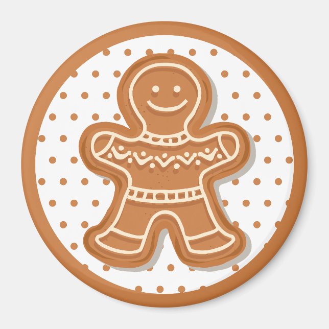 Íman Biscoitos de Gengibre de Natal (Frente)