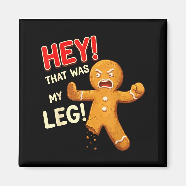 Íman Biscoitos Engraçados de Homem de Biscoito de Gengi (Frente)