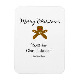 Íman Biscoitos marrons de Natal felizes adicionam nome 