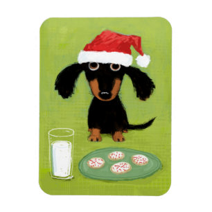Íman Biscoitos para o Dachshund do papai noel
