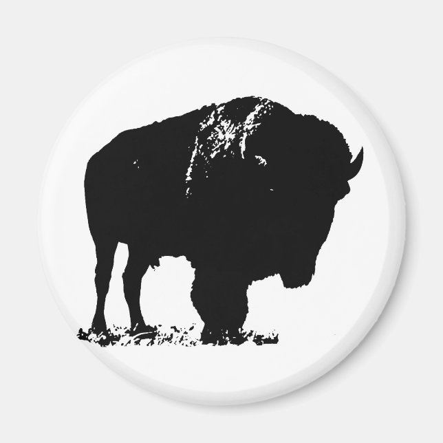Íman Bison Buffalo, Pop de Arte Negra (Frente)