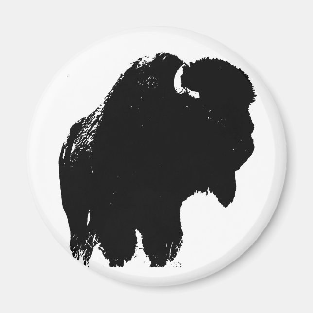 Íman Bison Buffalo, Pop de Arte Negra (Frente)