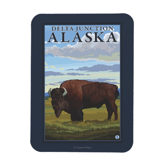 Íman Bison Scene - Delta Junction, Alaska (Vertical)