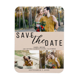 Íman Bisque de Amêndoas Save the Date Casamento 3 Fotos