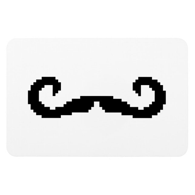 Íman Bit Pixel Handlebar Mustache (Horizontal)
