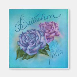 Íman Bitachon Blue Rosa Magnet