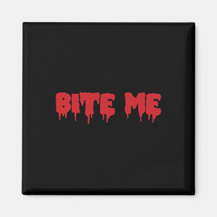 Íman Bite-Me Camisa Vampiro Vermelho Sanguíneo Gótico B