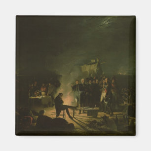 Íman Bivouac de Napoleon mim na batalha do campo de