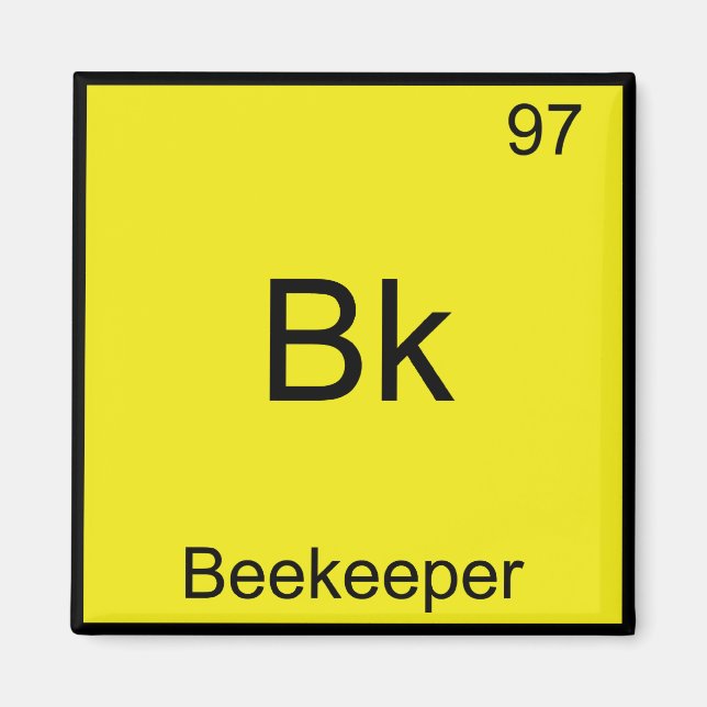 Íman Bk - Beekeeper Funny Chemistry Elelement Symbol Te (Frente)