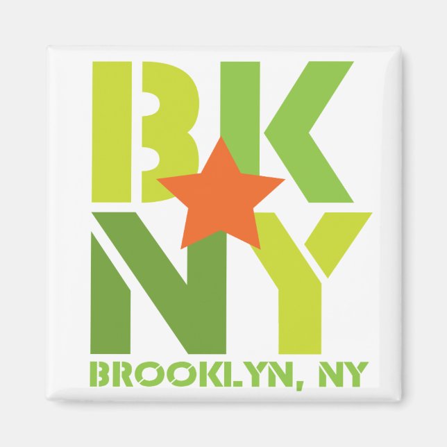 Íman BK Brooklyn Green Magnet (Frente)