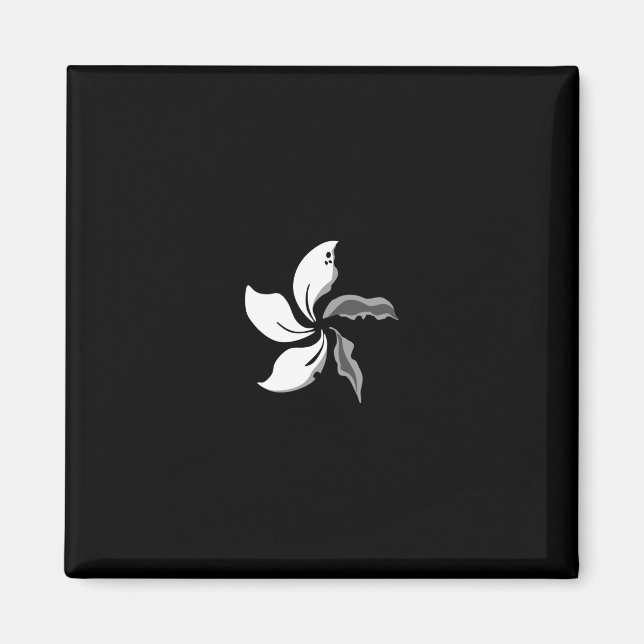 Íman Black Bauhinia Wilted Petals Flag Hong Kong (Frente)
