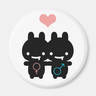 Íman Black Bunny Love Magnet (Branco)