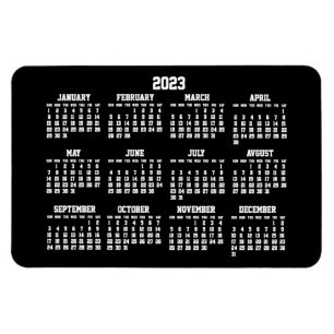 Íman Black Calendar 2023 Large Flexible Magnets