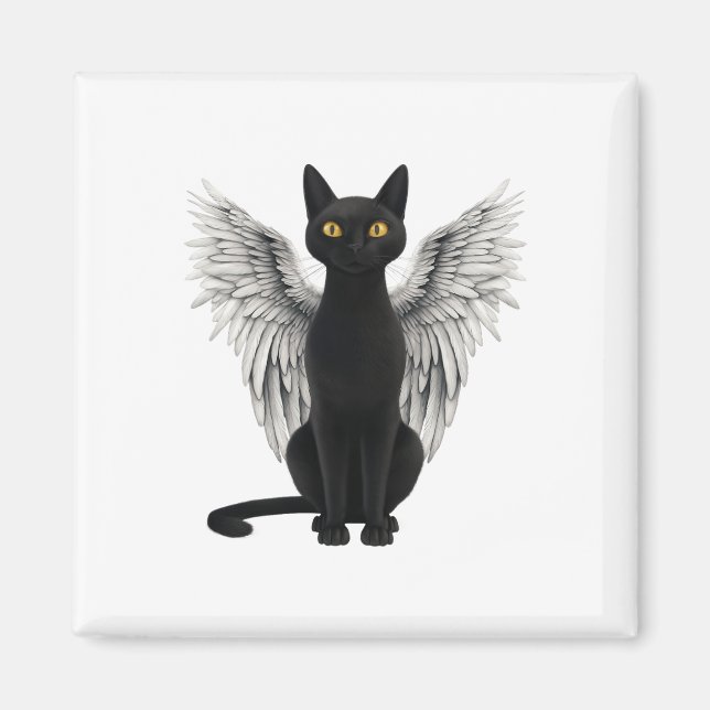 Íman Black Cat Angel Wings (Frente)