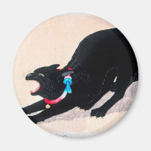 Íman Black Cat Hissing Fine Art by Hiroaki Takahashi