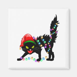 Íman Black Cat Natal Luzes de Natal