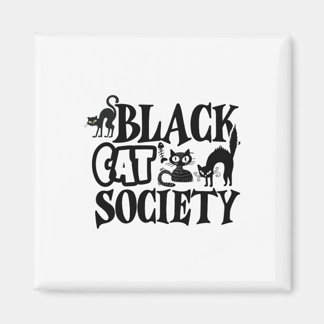Íman Black Cat Society (Frente)