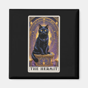 Íman Black Cat Tarot Card The Hermit Halloween Childles