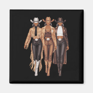 Íman Black Cowgirl Western Tee Rodeo Country Women June