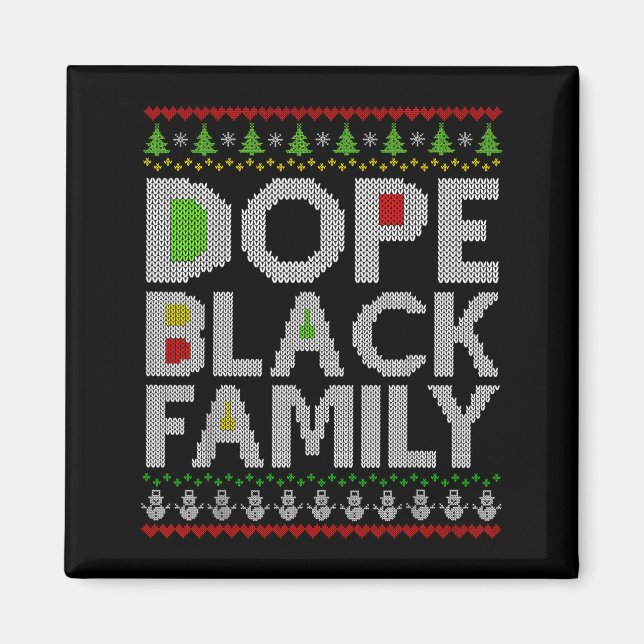 Íman Black Family 2025 Afro Christmas Tree Santa Pj Mat (Frente)