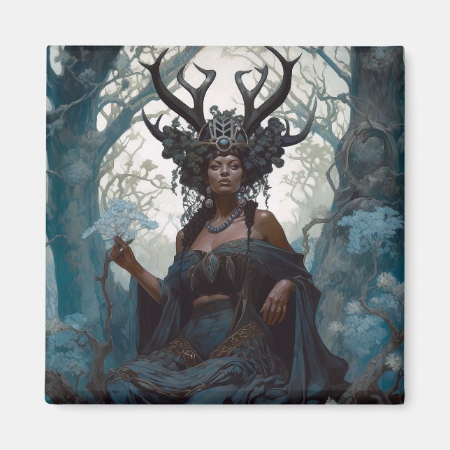 Íman Black Fantasy Sorceress Magic Fantasy (Frente)