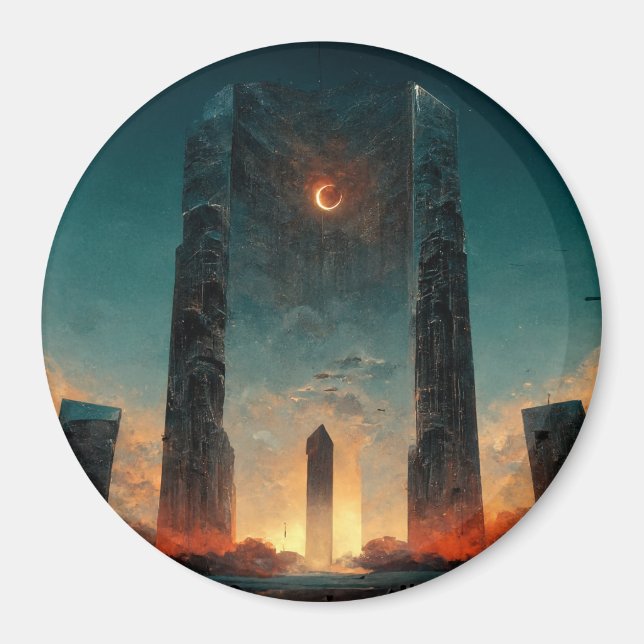 Íman Black Gate Fantasy Sci-Fi Art (Frente)