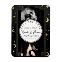 Black & Gold Celestial Moon & Stars Salve a Data