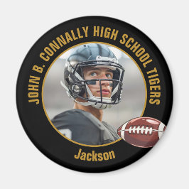 Íman Black Gold High School Football Player Photo