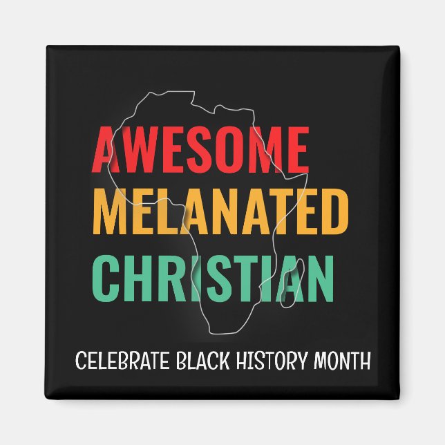 Íman Black History Month incrível cristão melanizado (Frente)