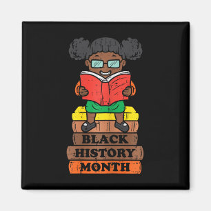 Íman Black History Monty Lendo Livro Africano Prid
