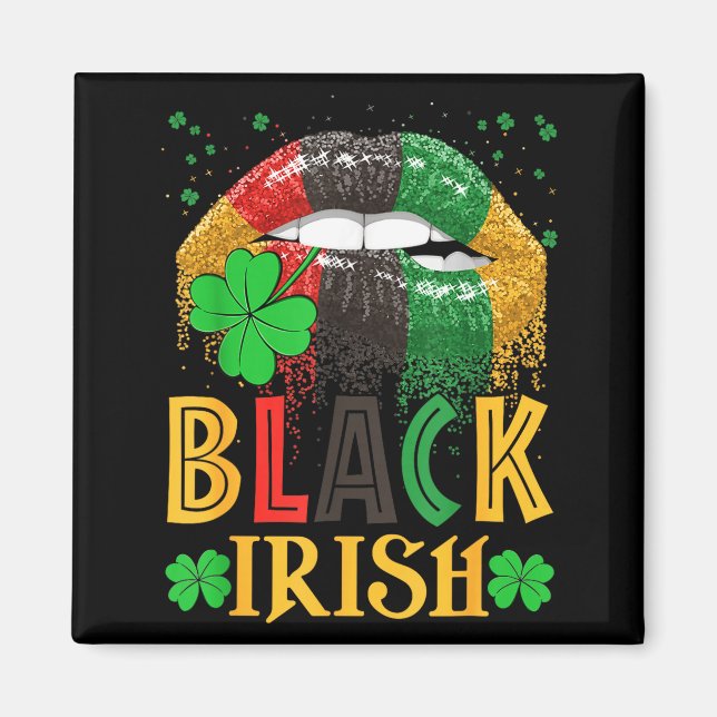 Íman Black Irish Dripng Lips African American St Patric (Frente)