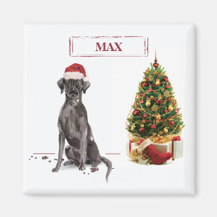 Íman Black Lab Engraçado Cachorro de Natal e Árvore