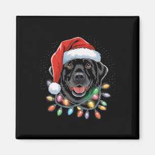 Íman Black Lab Labrador Árvore de Natal Light Pajama Do