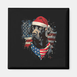 Íman Black Lab Labrador Vintage Papais noeis de Natal P