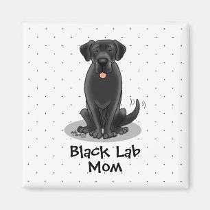 Íman Black Lab Mãe (Labrador Retriever Mãe) Cachorro 