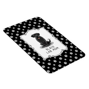 Íman Black Lab Mãe (Labrador Retriever Mãe) Cachorro