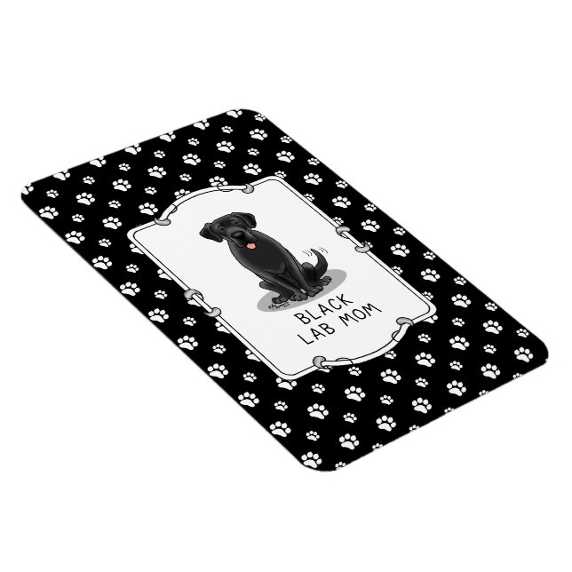 Íman Black Lab Mãe (Labrador Retriever Mãe) Cachorro Mã (Lado Direito)