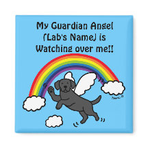 Black Labrador Guardian Angel (Ponte do Arco-íris)