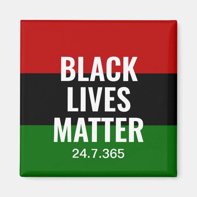 ÍMAN BLACK LIVES MATTER 24 7 365 BLM BHM (Frente)