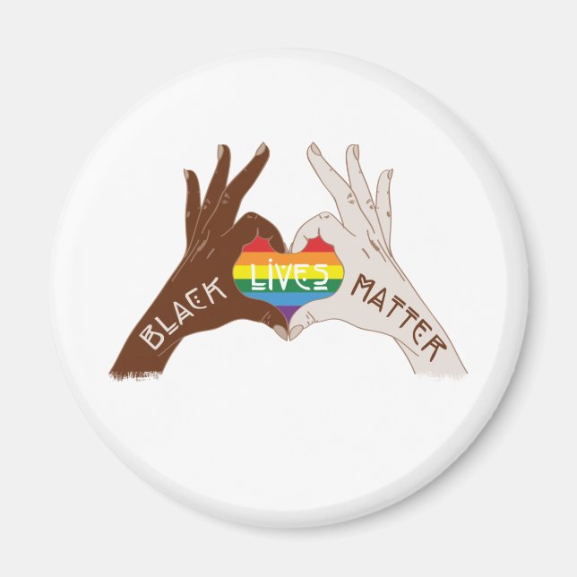 Íman BLACK LIVES MATTER _ BLM Rainbow (Frente)