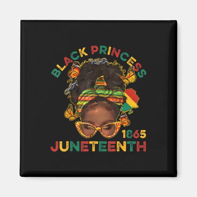 Íman Black Princes Juneteenth 1865 History Month Melani (Frente)