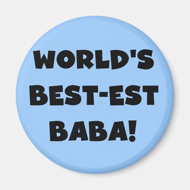 Íman Black Text Best Baba T-shirts e presentes (Frente)