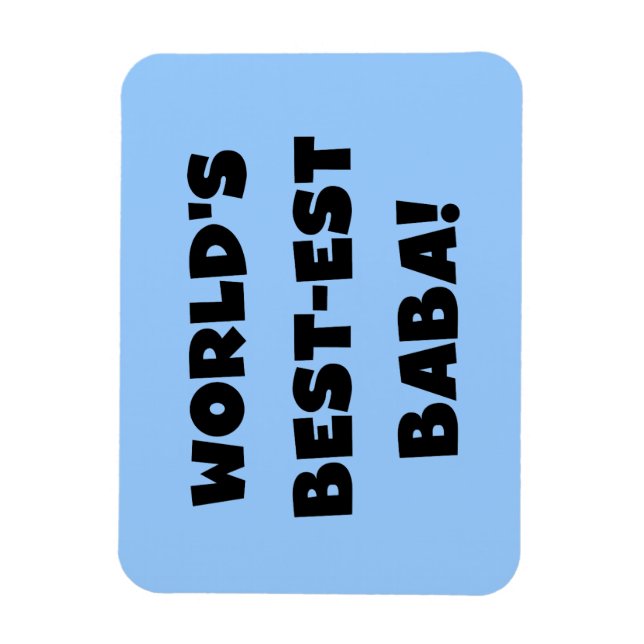 Íman Black Text Best Baba T-shirts e presentes (Vertical)
