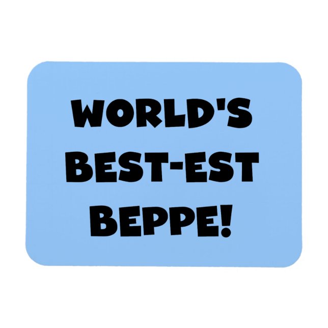Íman Black Text Best Beppe T-shirts e presentes (Horizontal)