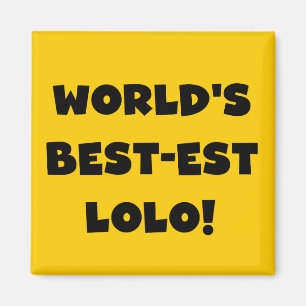 Íman Black Text Best Lolo T-shirts e presentes