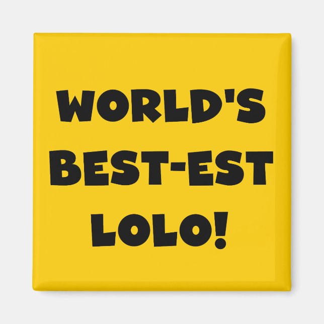 Íman Black Text Best Lolo T-shirts e presentes (Frente)