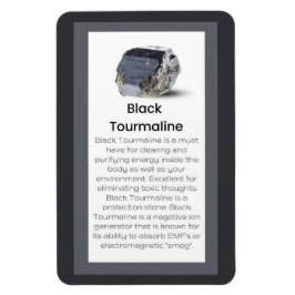 Íman Black Tourmaline Crystal Significa Jewelry Display